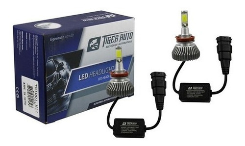 Par 2 Lâmpadas Super Led Tiger Auto 6000k 44wts 6000k 4000lu