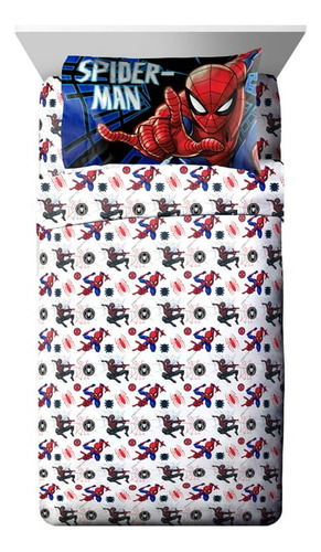 Juego De Sábanas Individual Spider Man Calidad Americana 