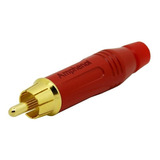 Plug Conector Rca Macho Vermelho Amphenol Acpr-red