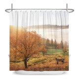 Cortinas De Ducha Con Estampado De Paisajes Otoñales