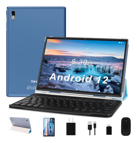 Tablet 10'' Android 64gb+4gb Ram Con Teclado 8000mah Azul