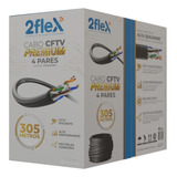 Cabo Cftv 8 Vias 4 Pares 24awg Preto Cftv Caixa 305m Anatel