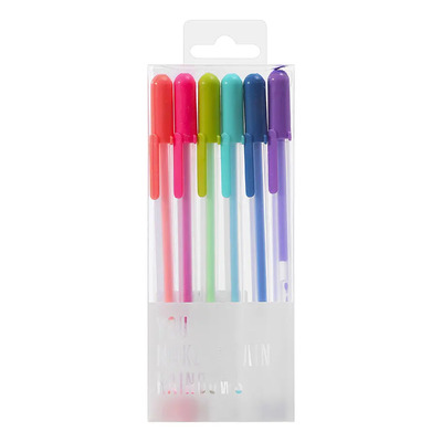 Miniso Paquete De Plumas De Gel Candy Rainbow Series Multico Tinta Multicolor Exterior Multicolor