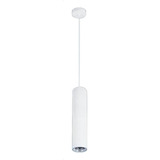 Lampara Colgante Tubo Cilindro Gu10 // Color Blanco