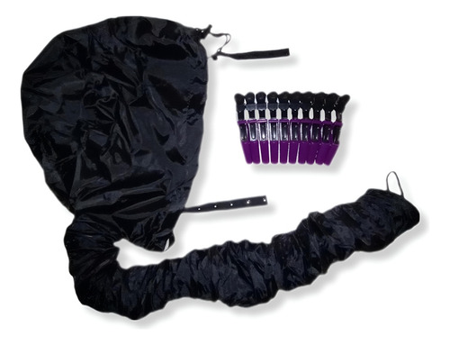 Pack Gorro Térmico Capilar + Set 10 Pinzas Para El Cabello 