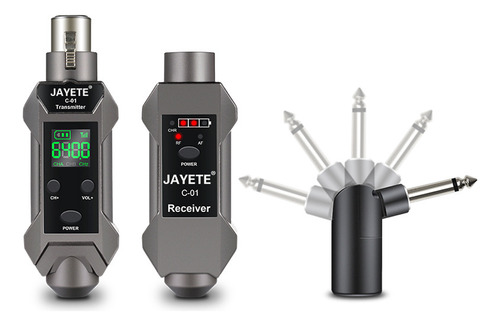 Receptor De Áudio Transmissor Uhf Jayete C-01 Guitarra Com