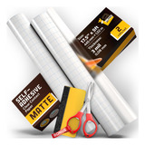 2 Pack Matte Clear Contact Paper Roll 17.5 X 5ft, Multip...