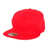 Gorra Plana Roja Snackback Unicolor Original Unisex