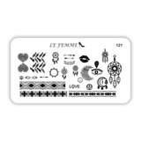 Placa Para Stamping Acrilico Decoracion Uñas Lefemme Mod.121