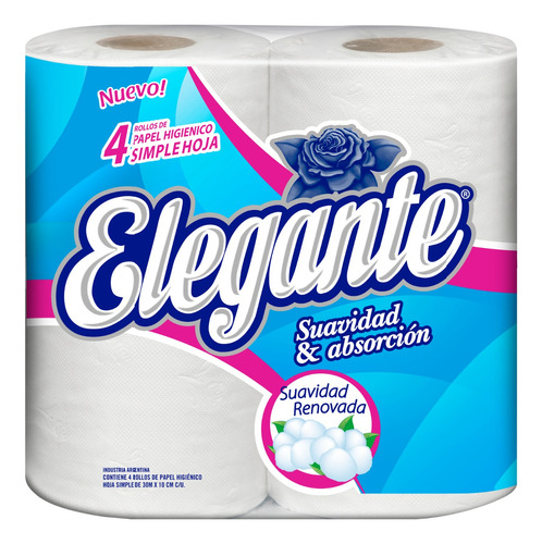 Papel Higienico Elegante 30 Metros Blanco Premium Bulto 48un