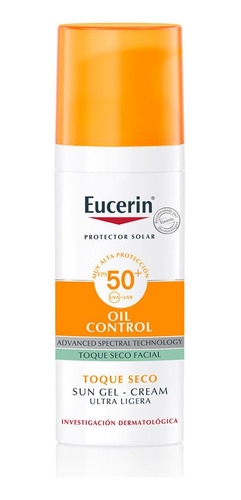 Protector Solar Facial Eucerin Oil Control Gel Fps 50 50 Ml