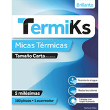 Mica Termica Carta De 5 Ml (100 Pzas) Termiks + Acarreador