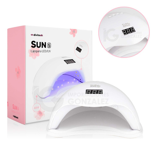 Lámpara De Uñas Sun 5 Profesional 48w Led Uv Digital Gelish