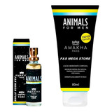 Kit Presente Masculino Perfume Hidratante Animals Amakha