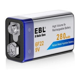 Bateria Recargable De 9v Ni-mh Ebl Ln-8171 - 280mah Cargador