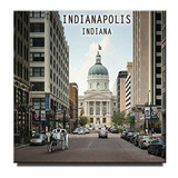 Imán De Nevera De Indianapolis Indiana Travel Souvenir Squar