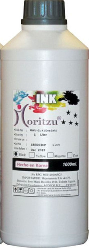 Tinta Sublimacion  Premium 1 Litro Color Real Korea Moritzu