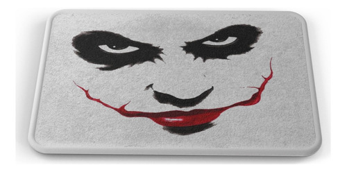 Tapete Dc Comic Joker Cara Fondo Blanco Baño Lavable 40x60cm