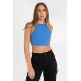 Crop Top De Tirantes Cruzados Escote Espalda High Street