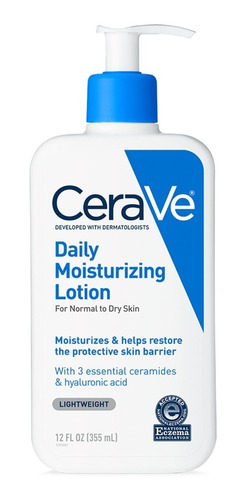 Cerave: Loción Hidratante Diaria Piel Normal A Seca, 355ml.