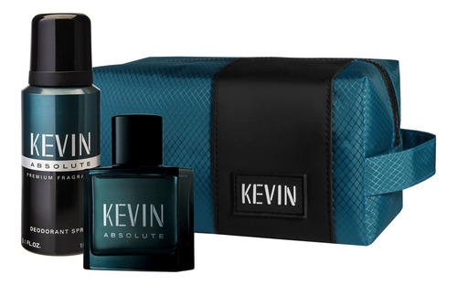 Perfume Hombre Kevin Absolute 60ml + Desodorante + Bolso Necessaire