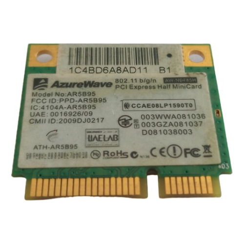 Placa Wifi Azurewave Ar5b95 Notebook Laptop 