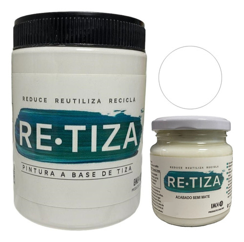 1 Kilo Pintura Tiza Blanco Invierno+ Barniz Transp. 240 Ml.