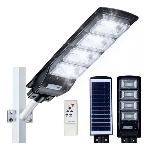 Luminária Pública Solar Led 300w Poste Prova D'água C/ Contr