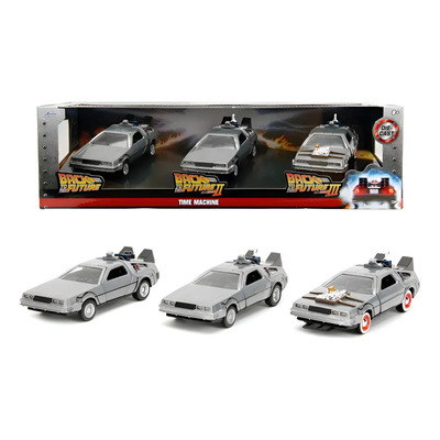 Pack 3 Delroean Volver Futuro Jada 1:32 Back To The Future | Envío gratis