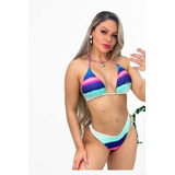 Short Saida Praia Olho Grego Luxo Resort Conjunto Biquini 