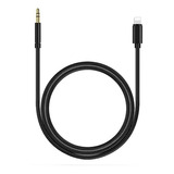 Cabo Lightning 3.5mm Aux Áudio P2 Para iPhone Cor Preto