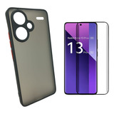 Funda Bumper + Vidrio Curvo Para Redmi Note 13 Pro Plus 5g