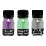 Heburn Kit X3 Sombra Ojos Volátil Perlada Profesional Brillo