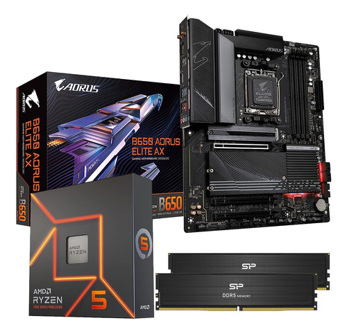 Combo Ryzen 5 + Gigabyte B650 Aorus Elite Ax + Ram 32gb Ddr5