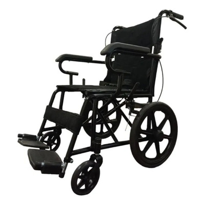 Silla De Ruedas Traslado Plegable Todo Terreno Portátil Color Negro | Meses sin interés