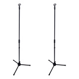 Kit 2 Pedestal P/ Microfone Reto Smart Sm-039 Com Cachimbo