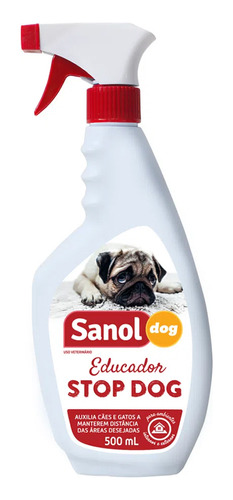 Educador Sanitario Cães Stop Dog Canino Sanol 500ml Xixi Não