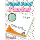 Papel Bond Pastel 100 Hojas 4 Colores 75 Grs. Tamaño Carta.