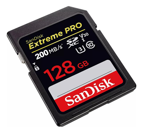 Cartão De Memória Sandisk Sdxc Extreme Pro 128gb  200mb/s 4k