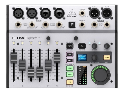 Mesa De Som Digital Behringer Flow 8 Mixer 8 Canal Bluetooth