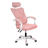 Silla De Oficina Estudio Gerencial Gamer Malla Mesh T18 Rosa