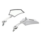 Fwefww Espejos Retrovisores Blancos Para Moto Chopper