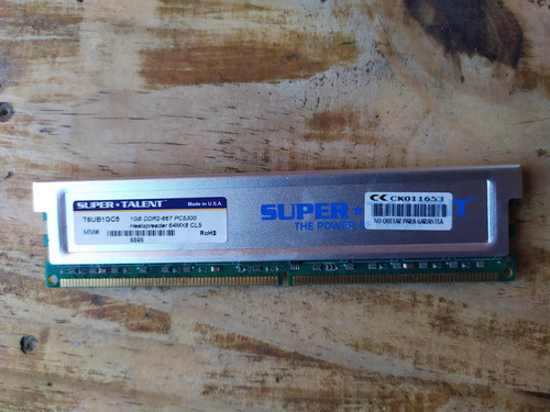 Memoria Ram 1gb 1 Super Talent T6ub1gc5 667mhz