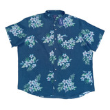 Camisa De Lino Casual Hawaiana Lands'end Talla 2xl 