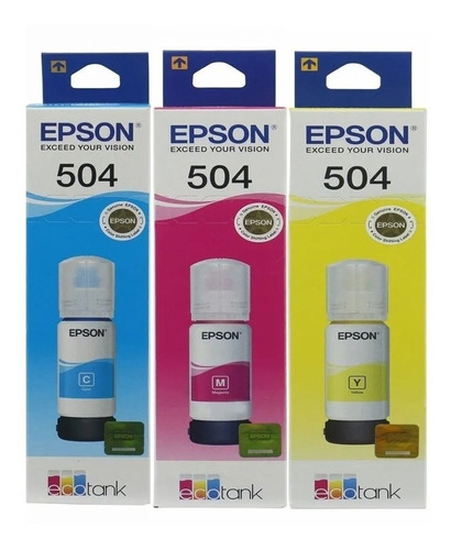 Kit 3 Tintas Color 504 Original Para L4150 L4160 L6161 L6171