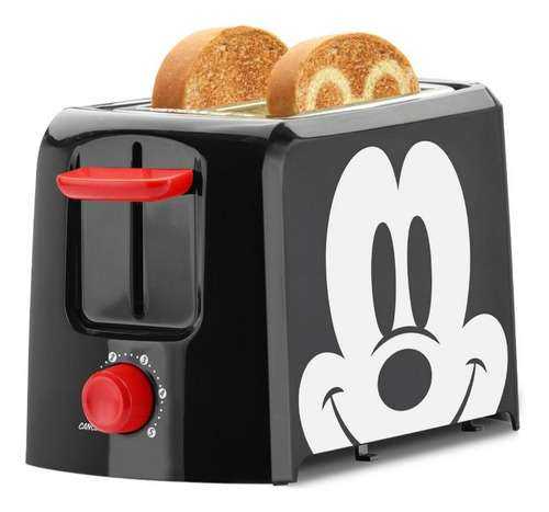 Tostador De Pan Disney Mickey Mouse 2 Rebanadas Negro 