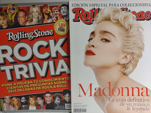 Rolling Stone Madonna Y Rock Trivia Especial Coleccionistas 