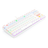 Teclado Redragon Kumara K552 Rainbow Blanco Switch Rojo Espa