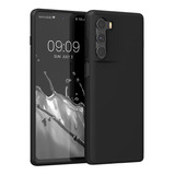 Funda Para Moto G200 5g De Silicona - Negro Mate 