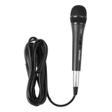 Micrófono Dinámico Cardioide Karaoke Profesional 5m Negro